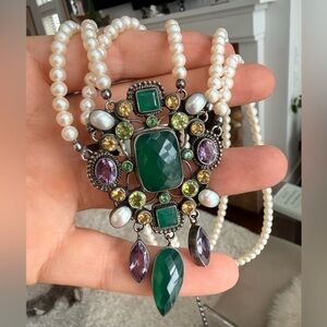 Nicky Butler Raj Collection 925 silver, numbered 101/250  Gemstone Necklace